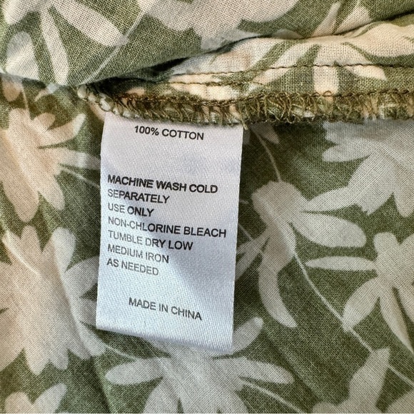 Trovata Birds of Paradis XS Green Floral Blouse Top - Picture 7 of 7